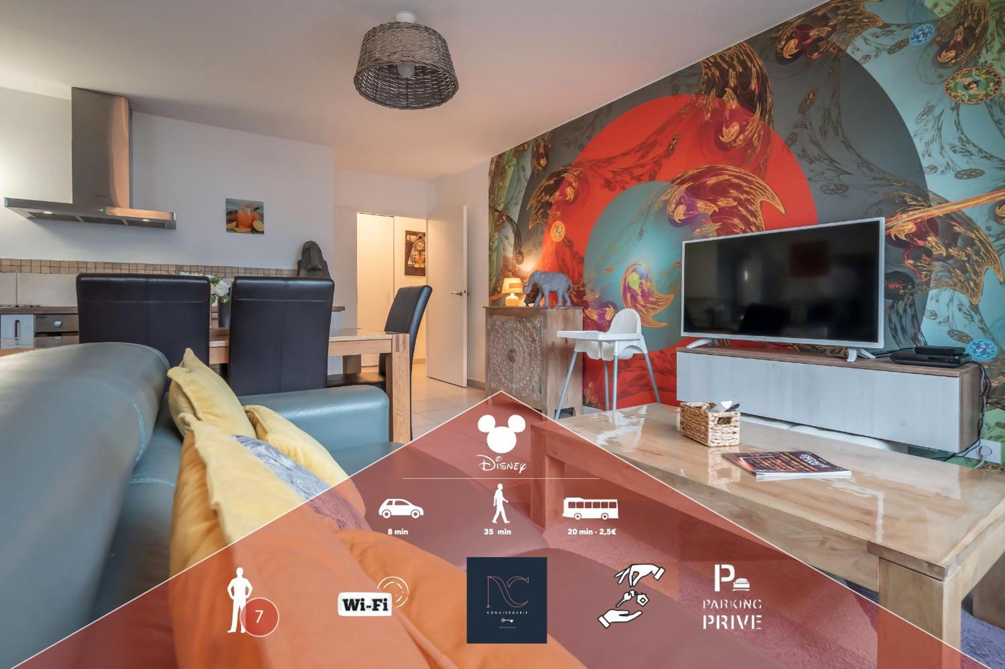 *Disneyland-Paris* 7Pers, Wifi, Parking, Netflix Μοντεβρέν Εξωτερικό φωτογραφία